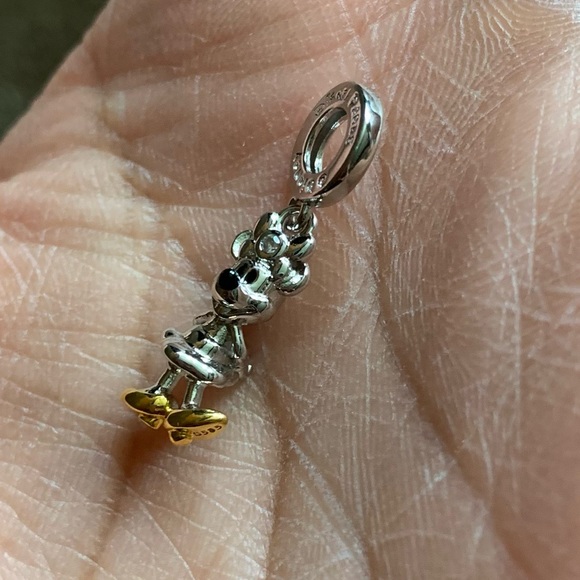 NWOT Disney 100th Anniversary Minnie Mouse Diamond Dangle Charm - Picture 9 of 11